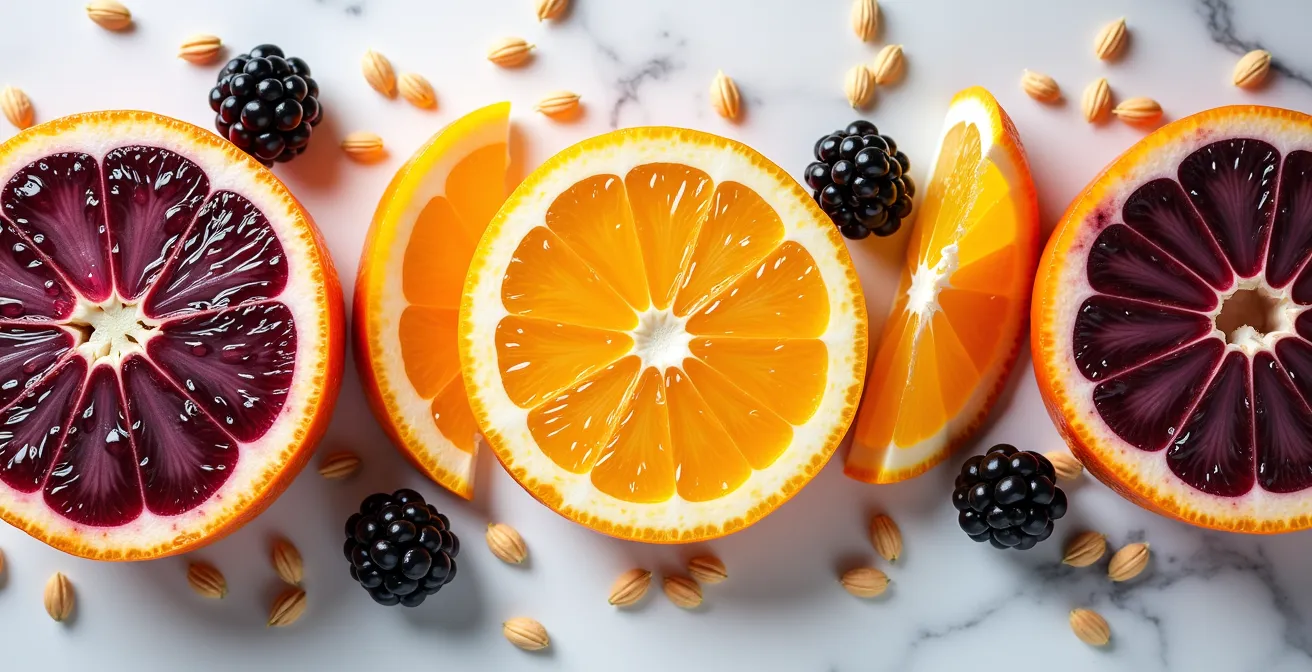 Composition d'aliments riches en flavonoïdes bénéfiques pour la circulation veineuse