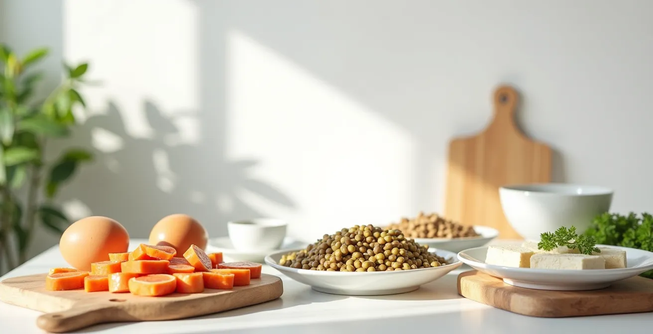 Composition d'aliments riches en protéines adaptés aux seniors pour préserver la masse musculaire