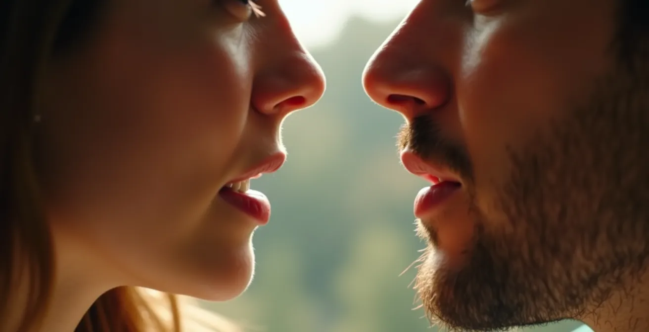 Gros plan sur deux personnes en conversation profonde, l'une écoutant avec attention et empathie visible