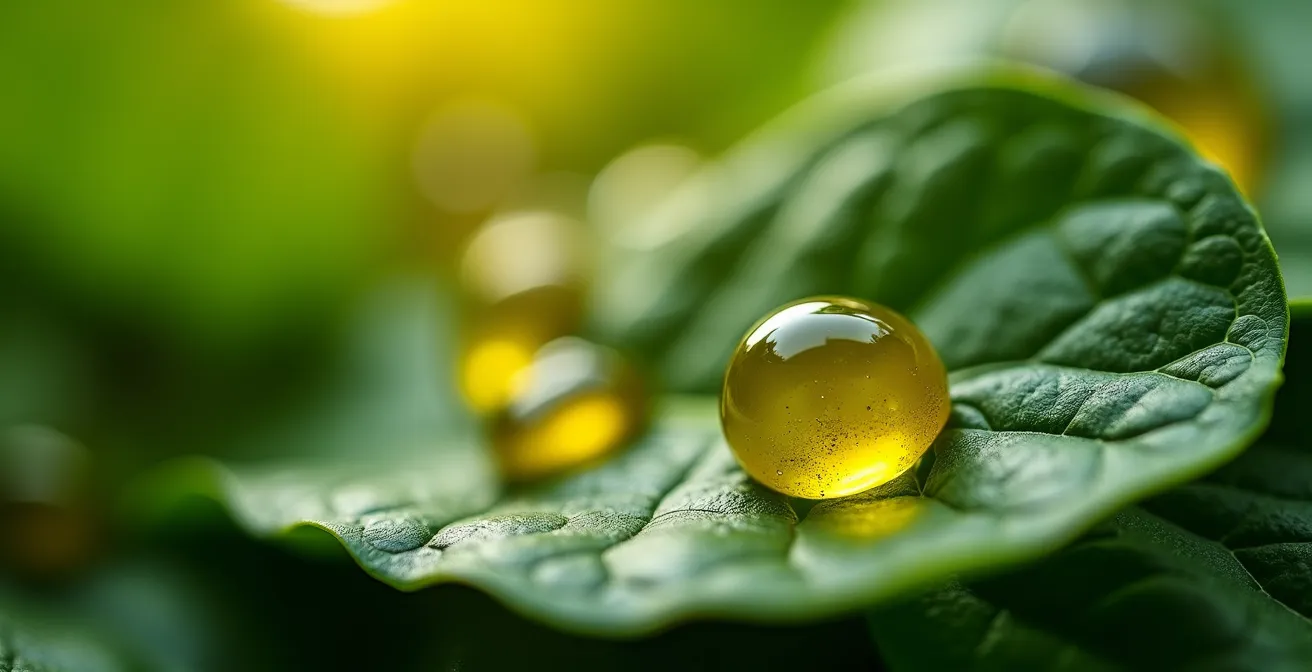 Gros plan macro sur des épinards frais arrosés de jus de citron montrant la synergie nutritionnelle