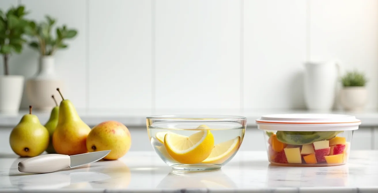 Techniques de découpe et conservation pour prévenir l'oxydation des fruits